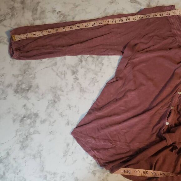Lucky Brand Smoked Maroon Blouse - Picture 9 of 9